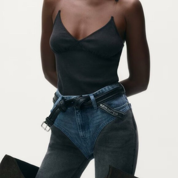 NWT Glenn Martens x H&M Boning Detail Belt - Picture 9 of 13